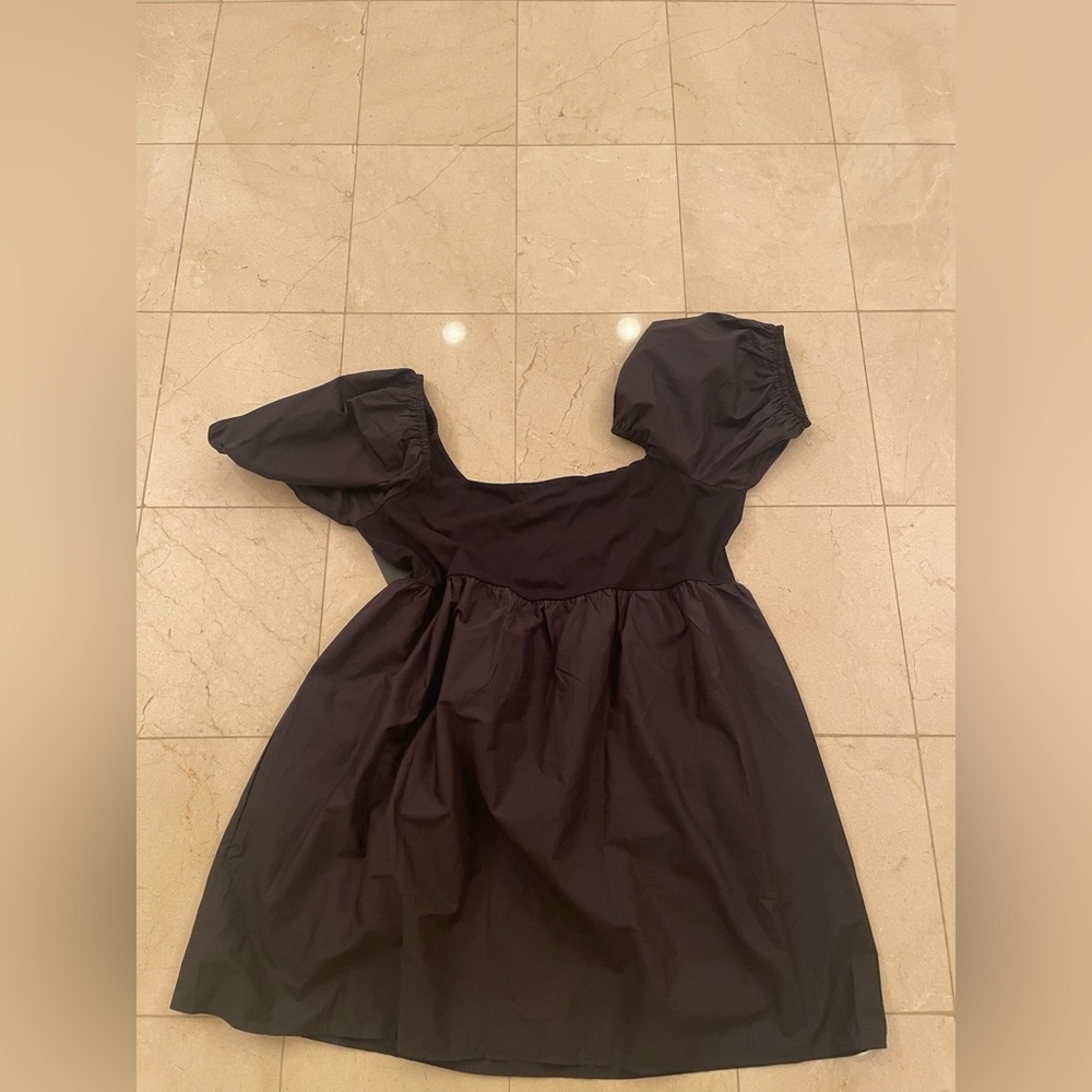 NTW Eloquii Black Puff Sleeve Mini Dress - Picture 2 of 6